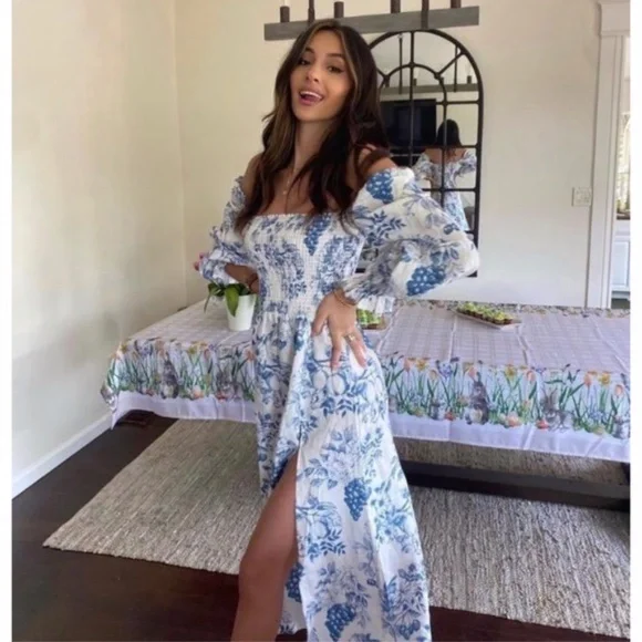 NEW Reformation Gitane Linen Dress Corsica Small - Picture 9 of 17